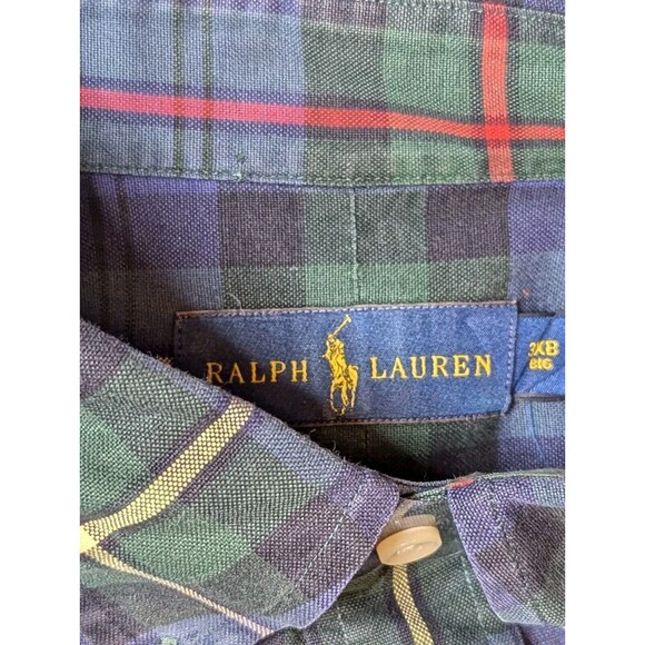 Ralph Lauren Long Sleeve Button Down Shirt Men 3XB Multi Color Plaid Print Pony - Picture 5 of 12